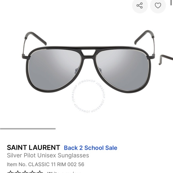 Saint Laurent Unisex Sunglasses - Picture 1 of 6